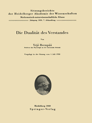 cover image of Die Dualität des Verstandes